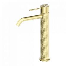 Смеситель для раковины Lotis Santi 1000BB высокий, brushed brass