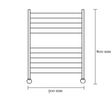 Полотенцесушитель водяной Lotis Mone 50х80 см, цвет brushed gold