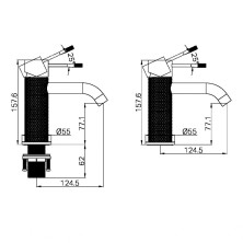 Смеситель для раковины Lotis Santi 1004BN brushed nickel